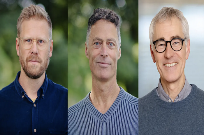 Erlend Seilskjær og Stein Stoknes fra FutureBuilt + Eivind Selvig fra Civitas. Foto: Geir Anders Rybakken Ørslien og Civitas